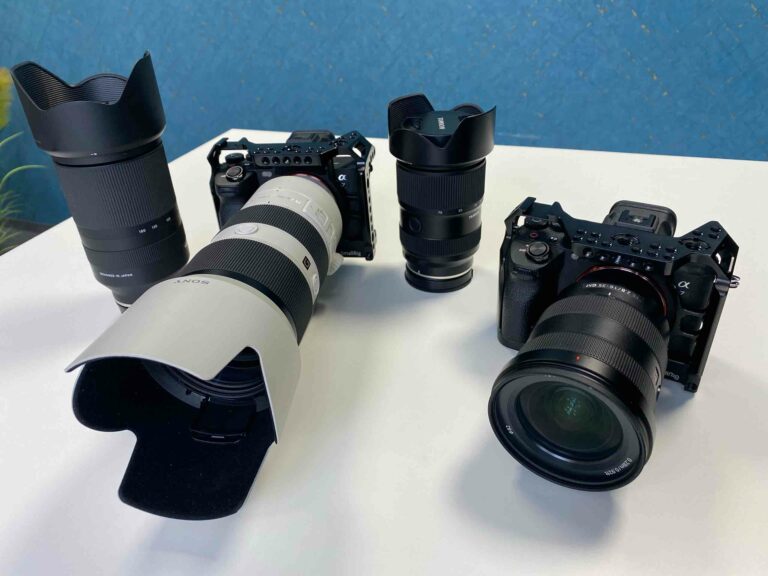 Sony A7 IV mit unterschiedlichen Objektiven